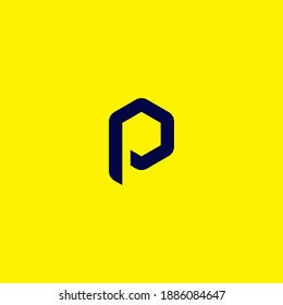 P hexagon Logo Simple Design
