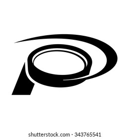 p as hockey logo vector.