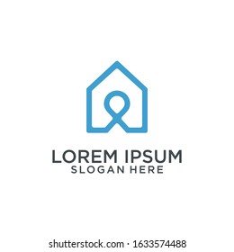 p home logo vector abstract modern graphic