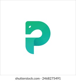 P and Horse Modern logo design