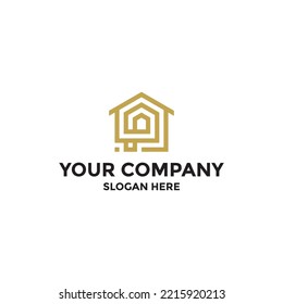 P House Letter Logo Design