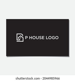 P HOUSE LOGO DESIGN VECTOR