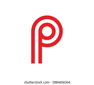P icon design concept in Adobe illustrator EPS version 10