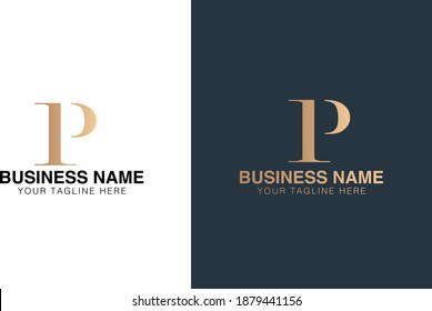 P initial based modern minimal creative logo vector template image.REAL ESTATE logo