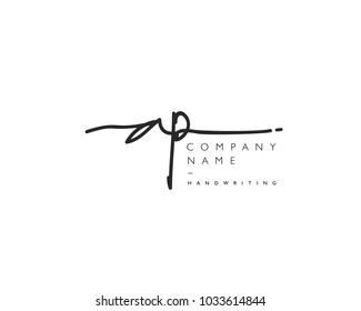 A P Initial handwriting logo