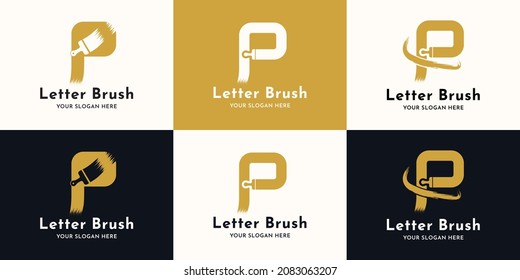 P erstes Logo für Briefbürsten für Unternehmen und Markenbezeichnungen