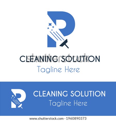 P Initial letter Cleaning Service Simple Modern Logo Idea. Housekeeping, Renovation and maintenance service company logo template. Housework cleaner disinfectant retail Business Logo vector template
