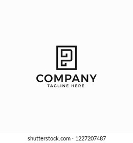 P initial letter logo design