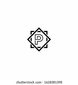 P initial letter logo design template vector