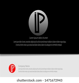 I P initial letter logo, modern logo template with simple design. Eps 10.