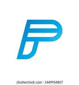 P initial letter logo template vector icon design