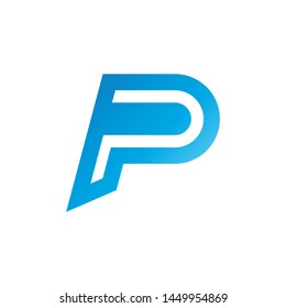 P initial letter logo template vector icon design