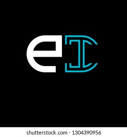 P I initial letter, modern logo design template vector