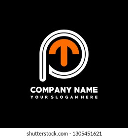 P initial letter, modern logo design template vector