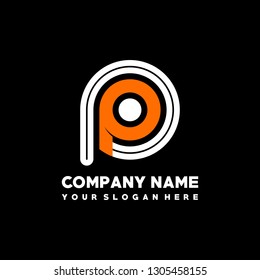 P P initial letter, modern logo design template vector