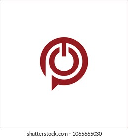 p initial logo design,power logo,p security logo