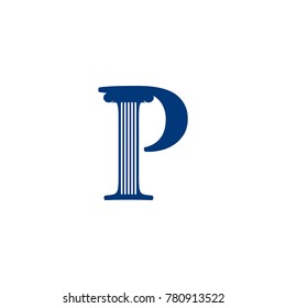 P INITIAL LOGO FOR LAW COMPANY
