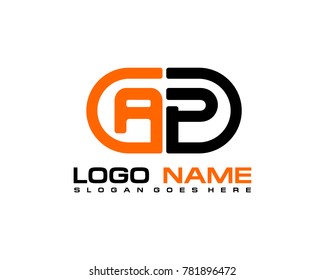 A P initial logo template vexctor