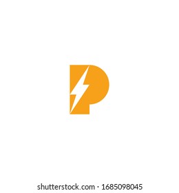 P initial logo with thunder bolt inside.