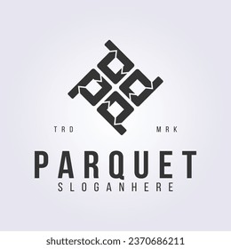 P initial of parquet logo symbol vector illustration design