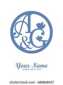 A P initial wedding decorative logo template