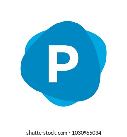 P Initials triangel background alphabet