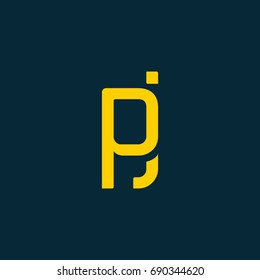 P J joint logo design vector template