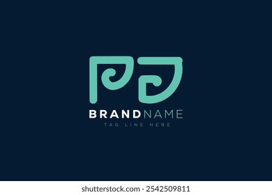 P and J logo design. PJ abstract Letters Logo Monogram. This logo design is the process of creating a visual symbol that represents a brand, company, or individual.