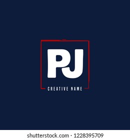 P J PJ Initial logo template vector