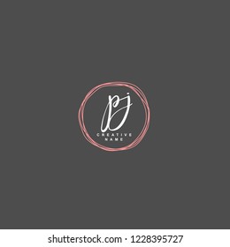 P J PJ Initial logo template vector