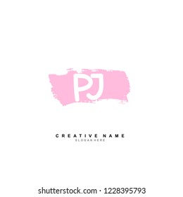 P J PJ Initial logo template vector