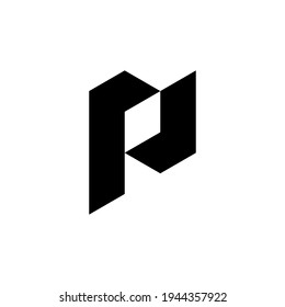 p j i pj pi initial logo design vector template