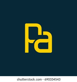 P A joint logo letter design vector template