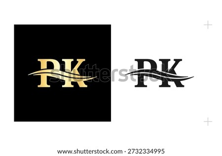 P K Elegant Logo Design Symbolizing Majesty and Superiority with Proven Trustworthiness for Companies. Isolated on white background.