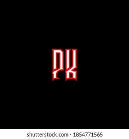 P K letter logo creative design on black color background, pk monogram
