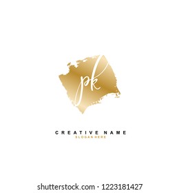 P K PK Initial logo template vector