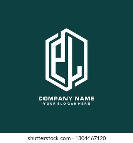 P L initial letter, modern logo design template vector 