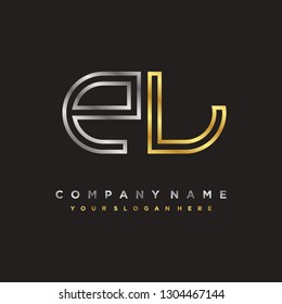 P L initial letter, modern logo design template vector 