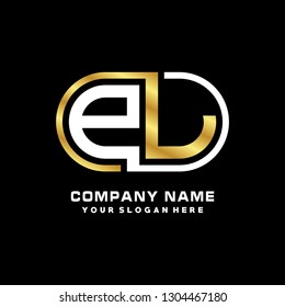 P L initial letter, modern logo design template vector 