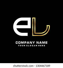 P L initial letter, modern logo design template vector 
