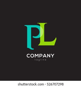 P & L Letter logo design vector element