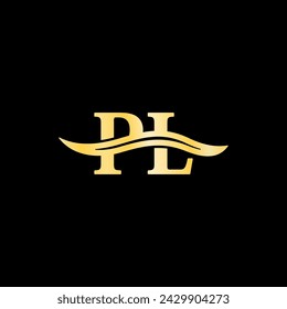 P L Logo Letra monograma creativo Símbolo Elegante tipografía vector de nombre inicial de negocio Logotipo
