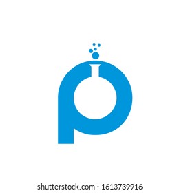 p lab logo design simple modern template