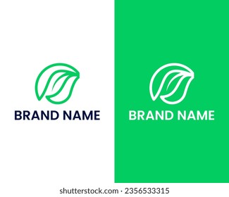 P with leaf icon modern, minimalist, unique and creative logo design for farm
