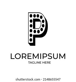 Vector de diseño de plantillas de logotipo abstracto de letras P