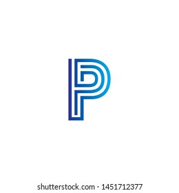 P letter Abstract logo Vector