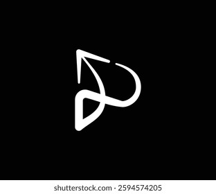 P Letter with Arrow logo design