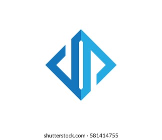 P Letter Arrows vector illustration icon Logo Template design