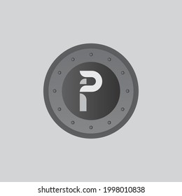 P Letter Black White Circle Pro Vector Logo