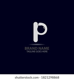 P Letter With Boom Logo Creative Alphabet Concept Design